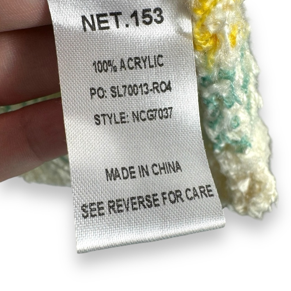 Net 153 Oversized Balloon Sleeve Open Front Cardigan, Multicolor Stripe, M/L - Picture 9 of 15